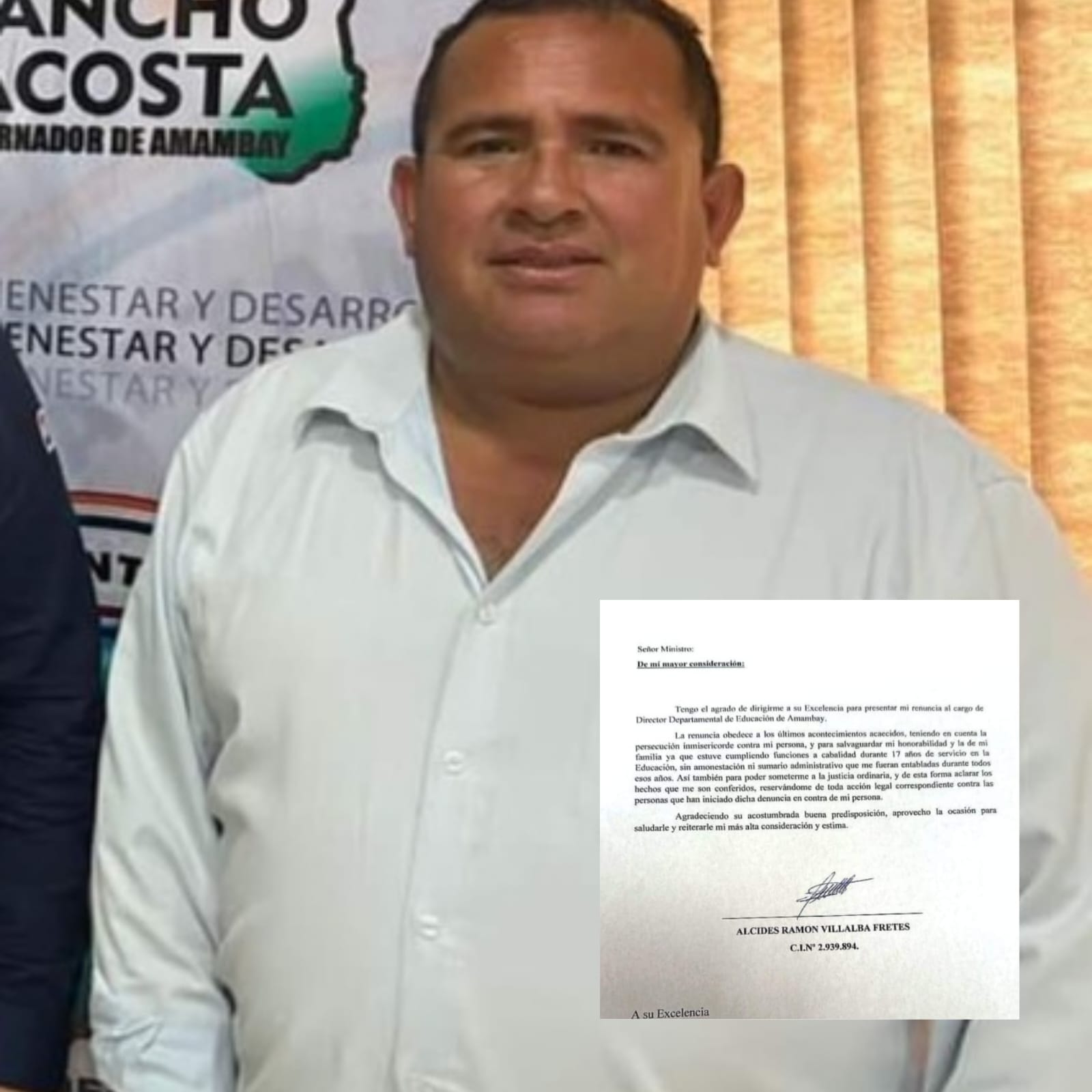 Ante su inminente "destitución" renunció Director de Educación Departamental
