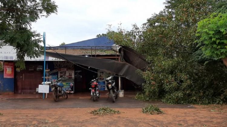 Temporal causó destrozos en Santa Rosa del Aguaray