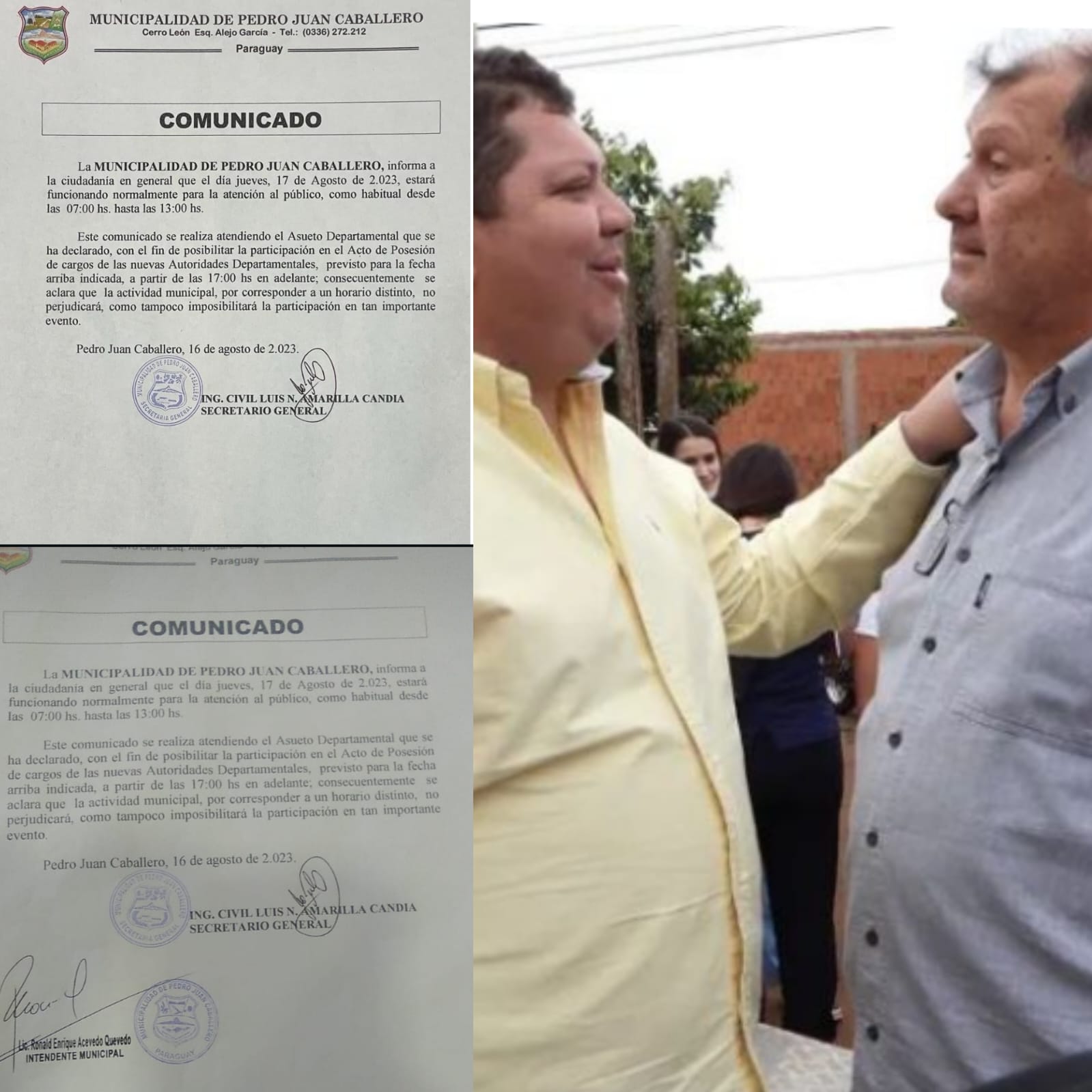 Nadie acatará el asueto departamental decretado por ex concejales de Amambay