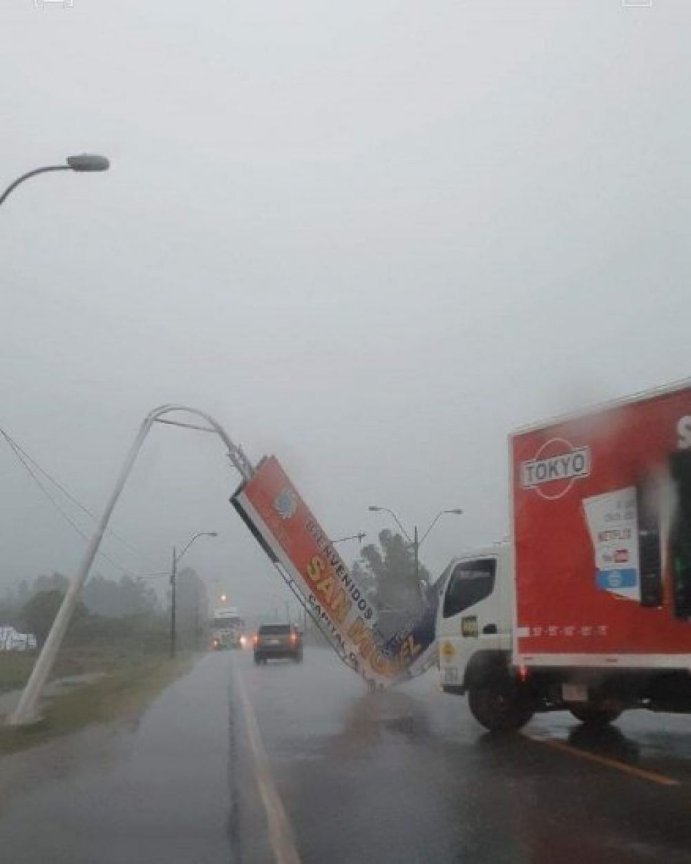 Fuerte temporal azotó al Sur del país