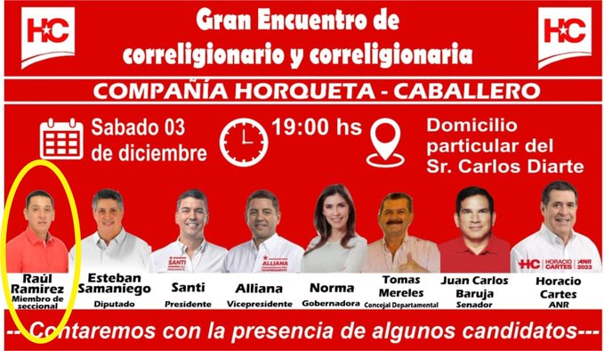 Honor Colorado se queda sin candidato en Paraguarí