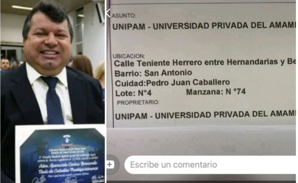 Carlos Bernardo habilita otra universidad mau en Pedro Juan Caballero