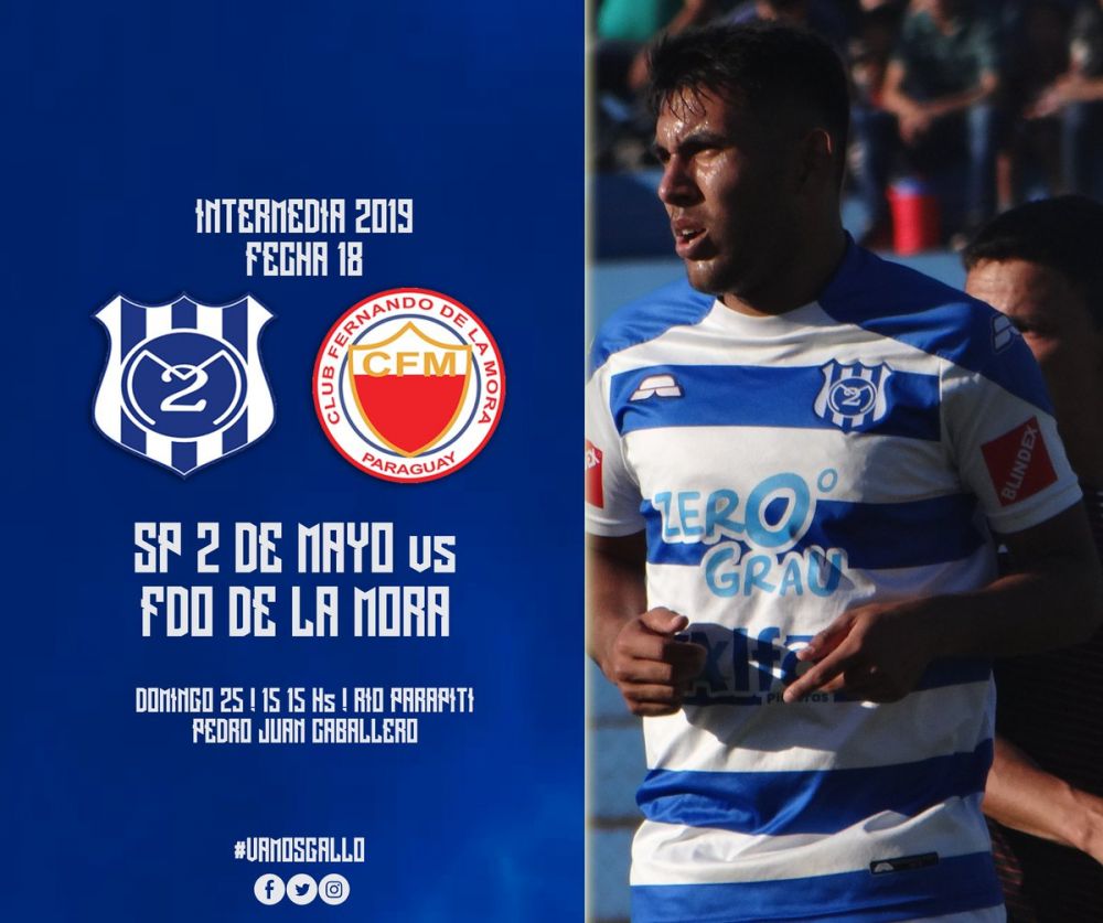 2 de Mayo recibe hoy a Fernando de la Mora en el Río Parapití