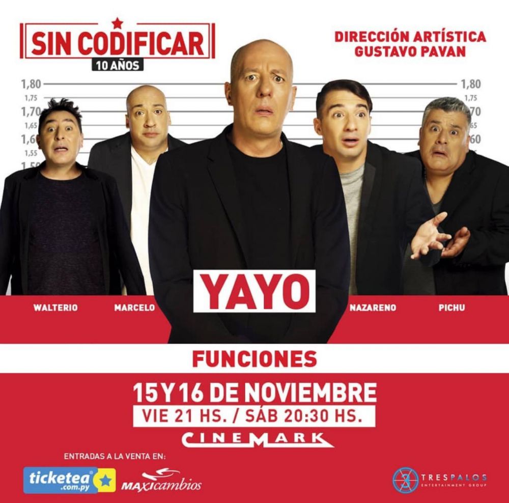 Yayo y elenco traen el humor más jugado a Paraguay