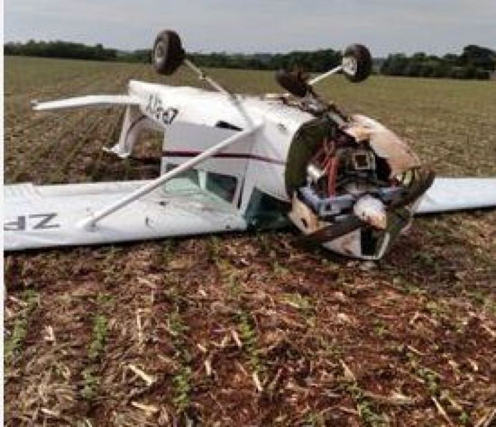 Aeronave de instrucción se vino al suelo en Zanja Pytã
