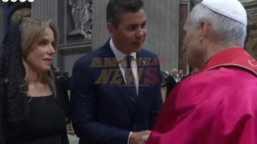 El saludo de Santiago Peña al papa León XIV tras misa de entronización en el Vaticano