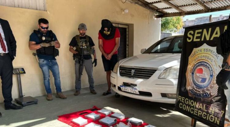 Detienen a un hombre que transportaba más de 10 kilos de cocaína