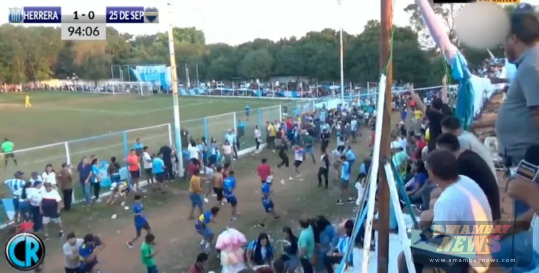 ¡Caos en Guarambaré! Golpes de puños, patadas y corridas en un partido de fútbol