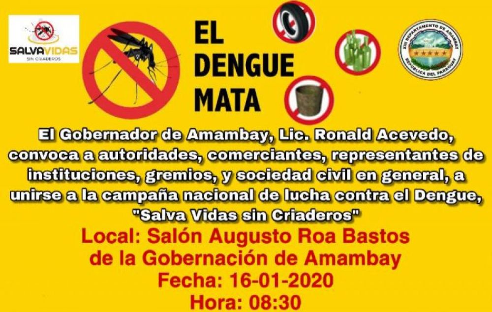 Arranca maana en Pedro Juan campaa "Salva vidas sin criaderos"