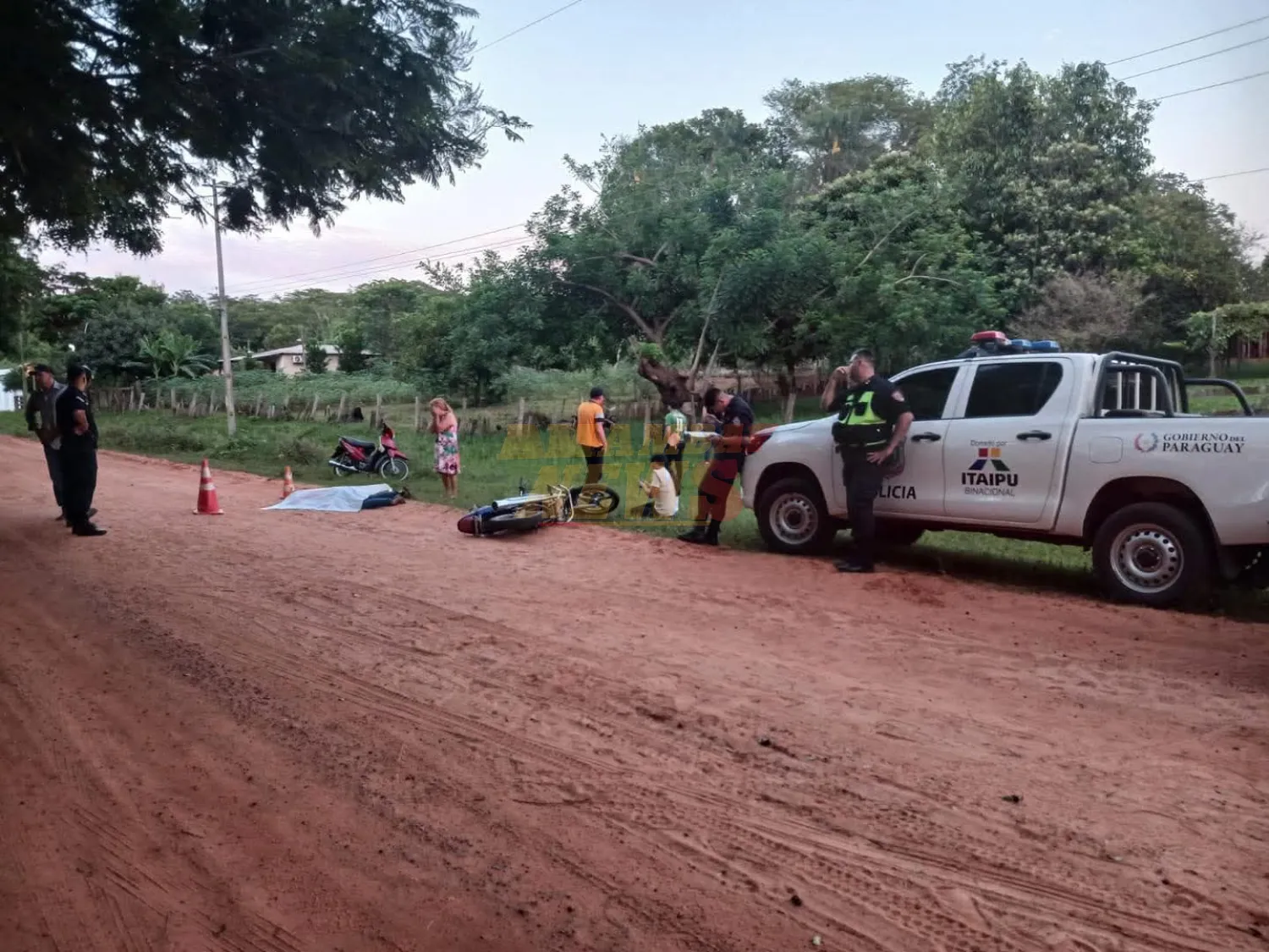 Motociclista fallece tras un accidente en un camino vecinal de Horqueta