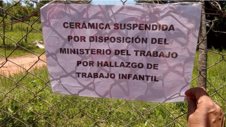 Suspenden cerámica de Tobati por presunto hallazgo de trabajo infantil