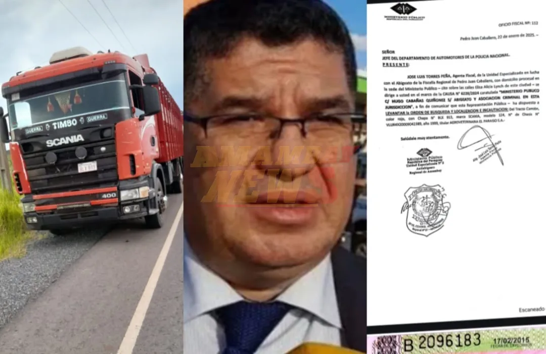 URGENTE: Fiscal libera de forma “exprés” camión utilizado en robo de animales de Ronald Acevedo