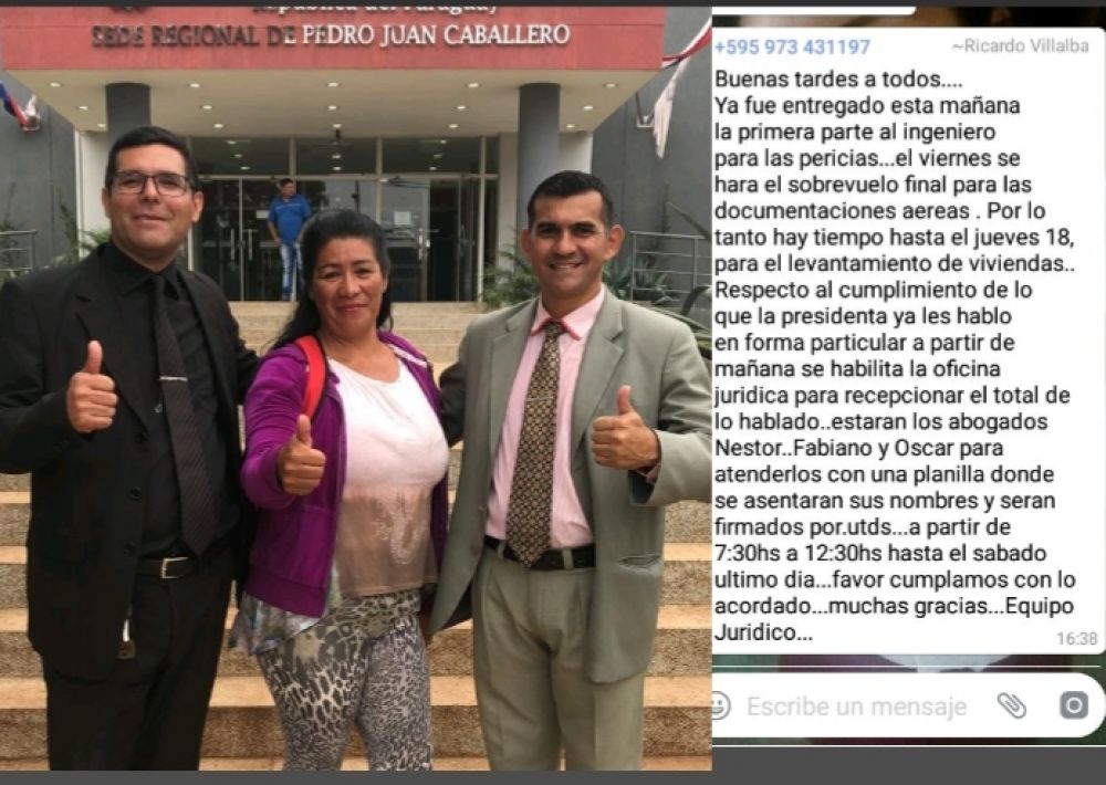 Hoy vence plazo para entrega de dinero de invasores a Ña Maura y abogados 360
