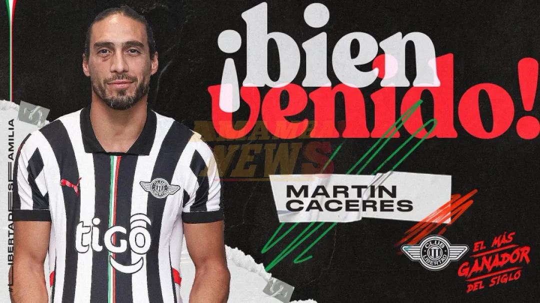 Libertad oficializó la incorporación del mundialista Martin Cáceres