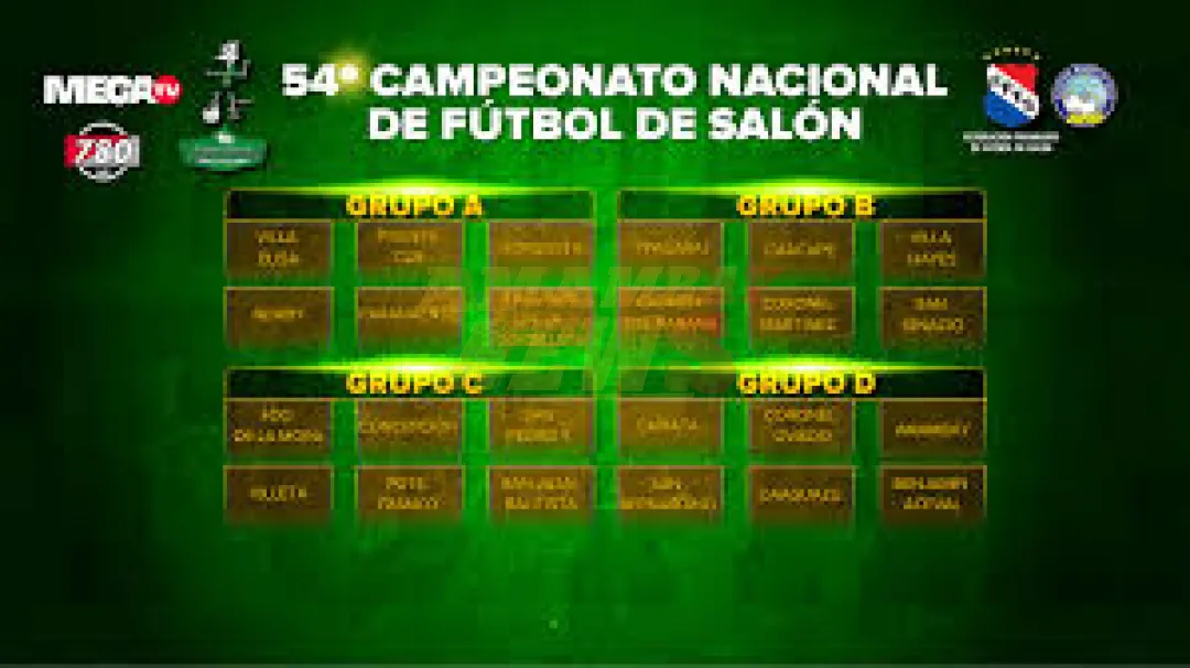 Definidos los grupos para la 54 edición del campeonato de Fútbol de Salón
