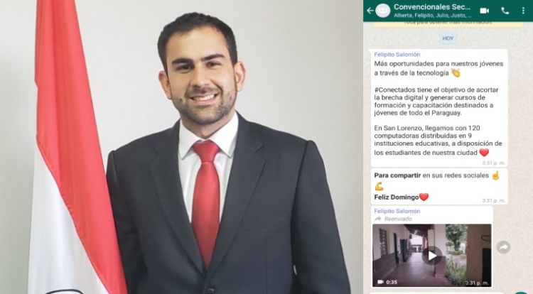 Felipito Salomón utiliza recursos públicos para su campaña política, denuncian