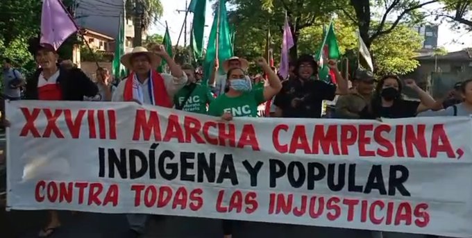 Amplio dispositivo de seguridad para la vigésima novena marcha campesina
