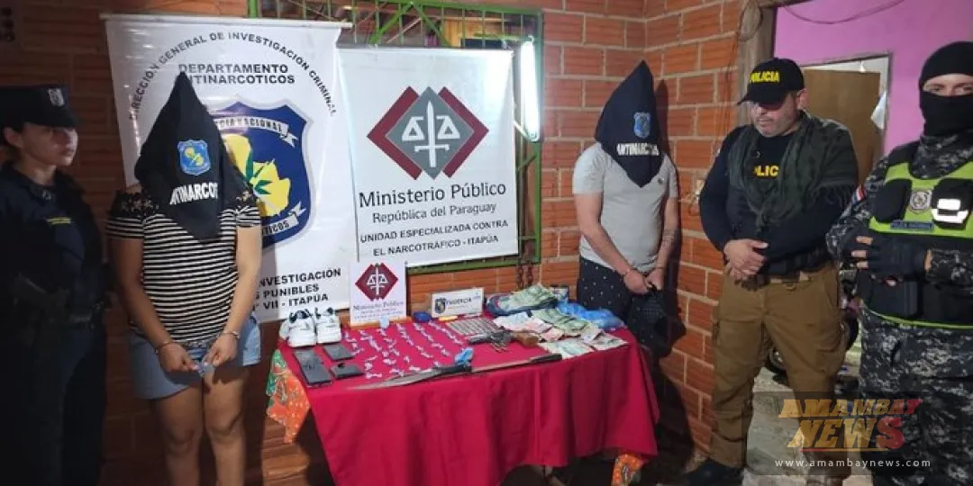 Incautan sustancia estupefaciente en allanamiento a una vivienda de Obligado, Itapúa