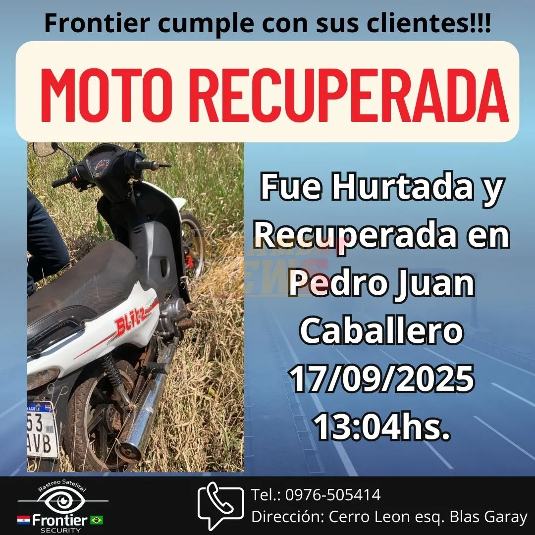 VIDEO: Recuperan motocicleta hurtada gracias a rastreo satelital de Frontier Security en PJC