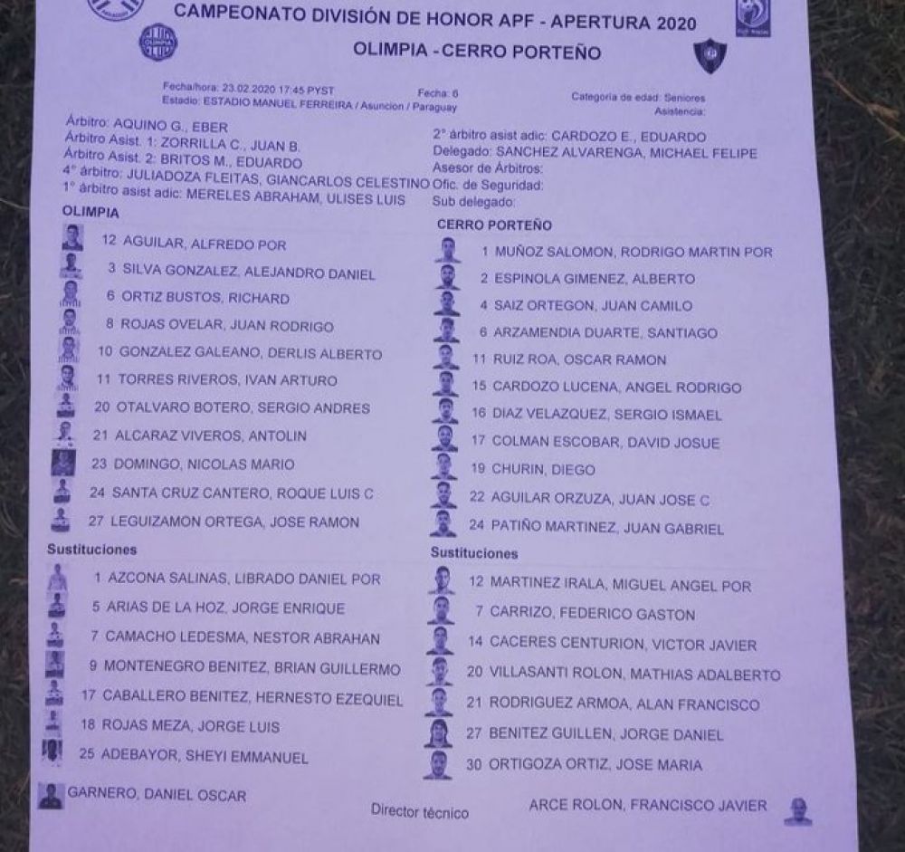 Olimpia y Cerro con equipos confirmados