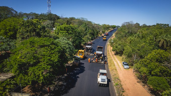 Ruta PY02: siguen las tareas en zona del cerro Caacupé para habilitar nuevo tramo
