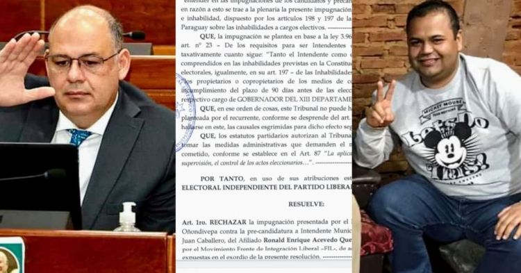Rechazan impugnación de “Chiquito Vale y Martín Pocho” en contra de Ronald Acevedo