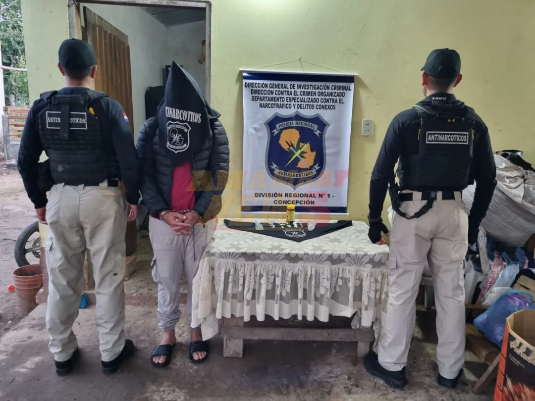 Allanamiento deja un detenido con supuesta cocaína en Horqueta
