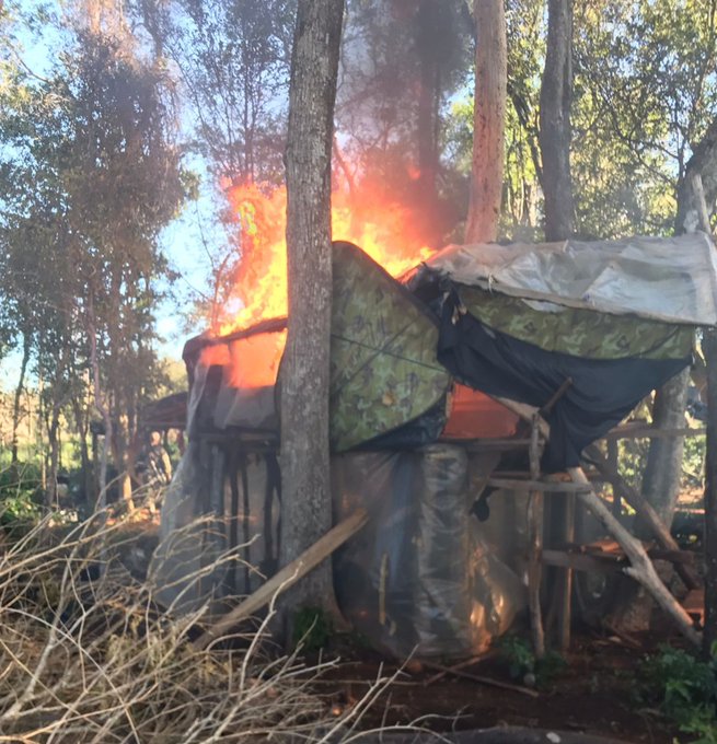Destruyen campamento narco en Itapúa