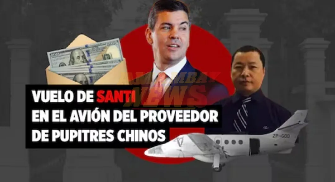 Santi usó avión del proveedor de pupitres chinos de Itaipú