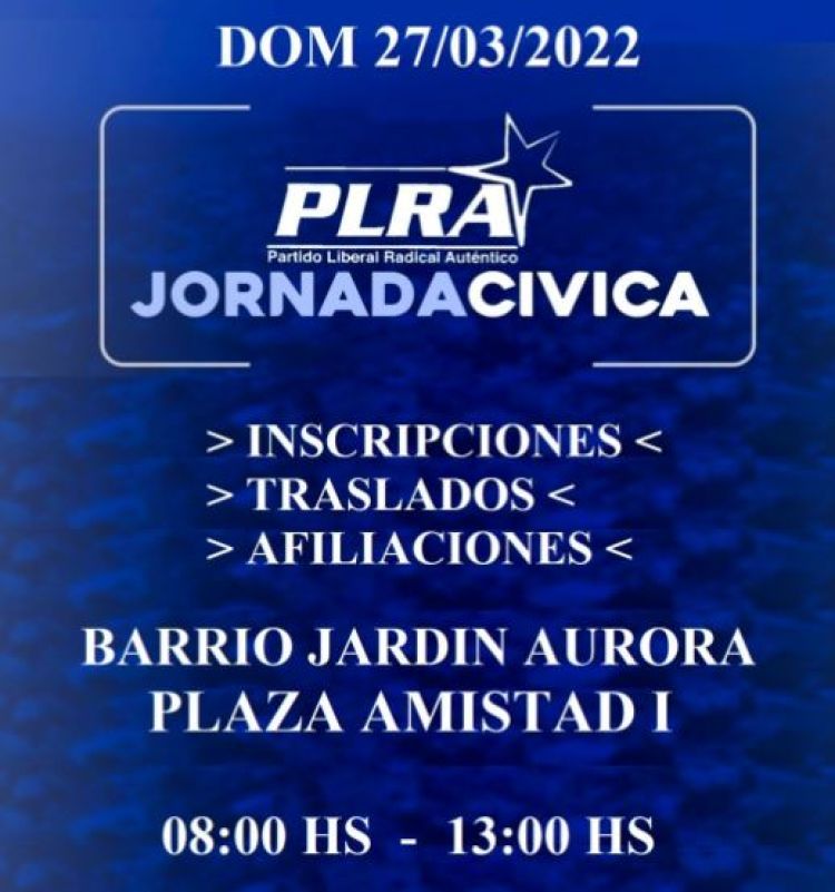 PLRA realiza nueva Jornada Cívica de inscripción, afiliación y traslados en Amistad 1