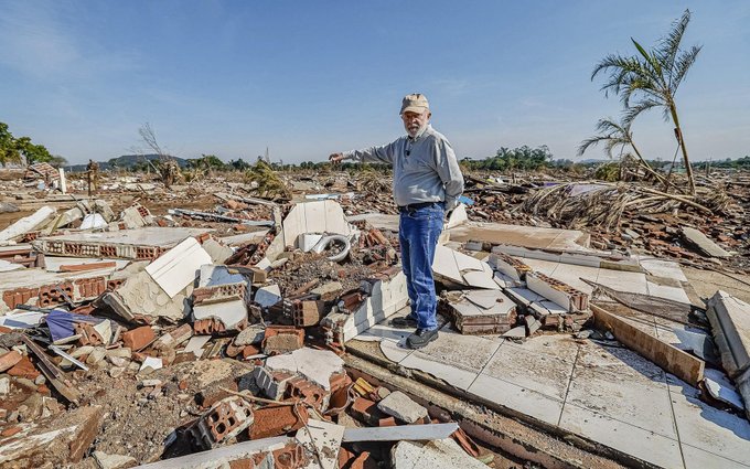 Lula da Silva volvió a visitar el sur de Brasil, aún devastado por las inundaciones
