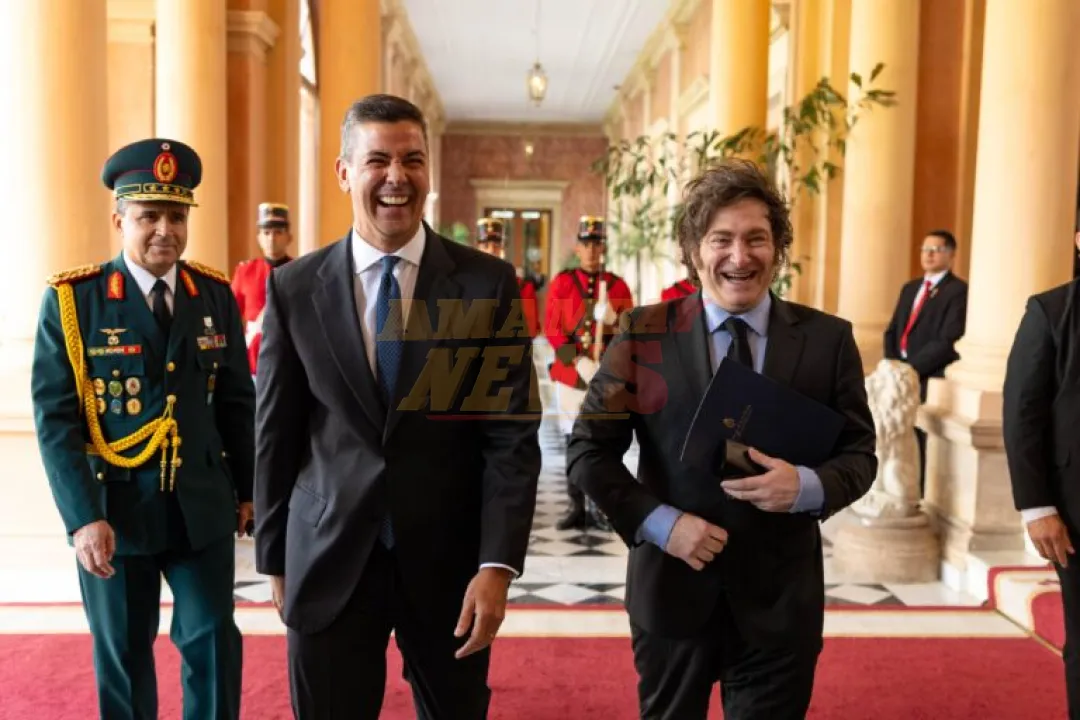 Javier Milei visitó Paraguay y se reunió con Santiago Peña