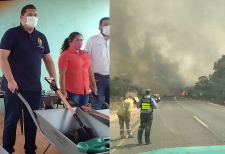 Diputado Juancho Acosta ni carretillas consigue para el combate del voraz incendio en Cerro Corá