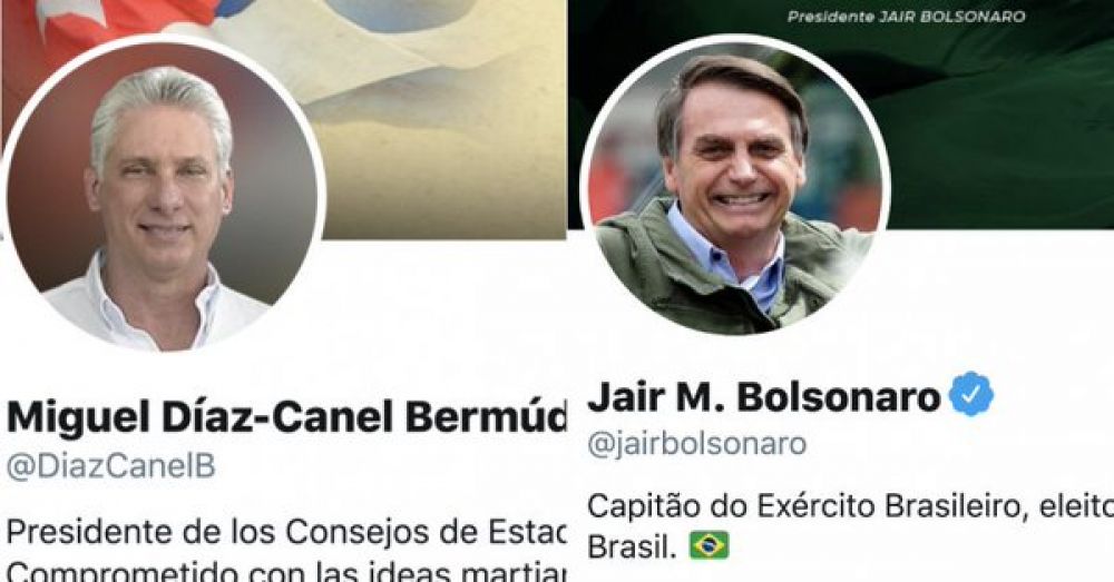 Bolsonaro y Díaz-Canel cruzan ataques en redes sociales por programa de médicos cubanos