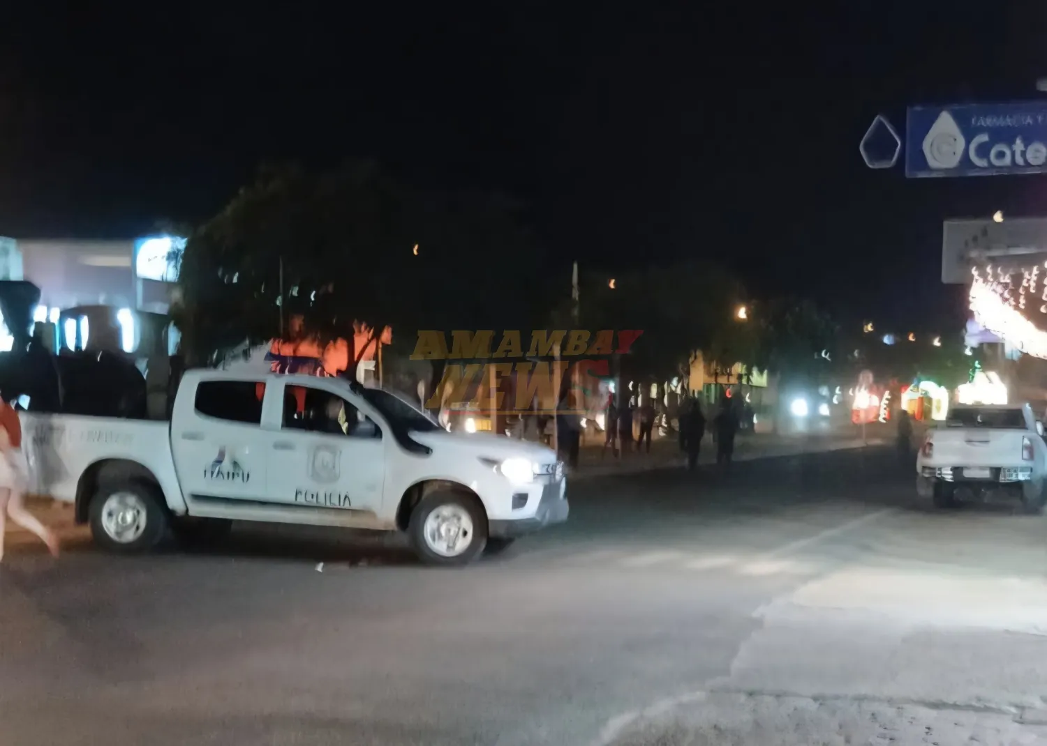 Susto en Concepción: cables de la ANDE ardieron en llamas frente a un banco