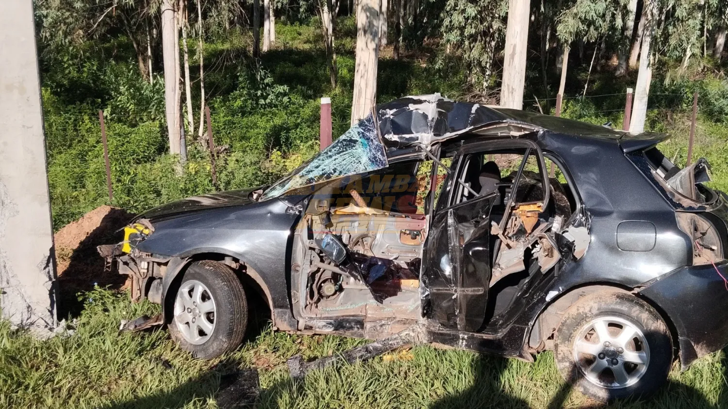Policía del Grupo Lince muere al chocar su auto contra columna de la ANDE en Pirayú