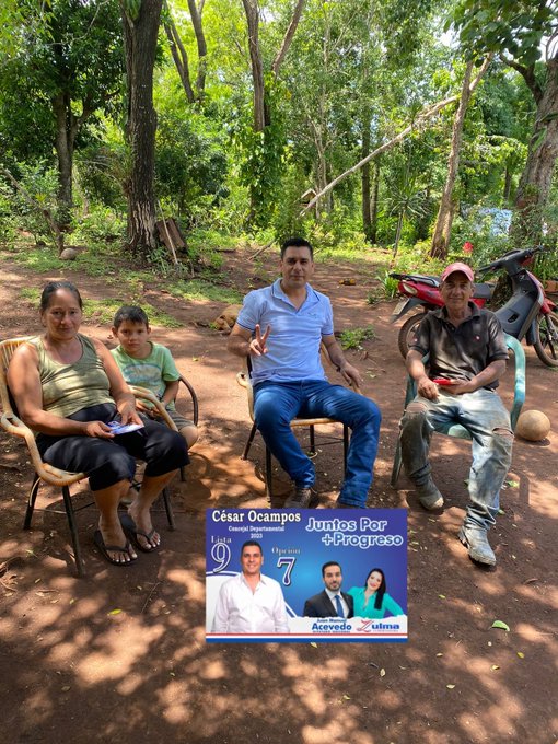 César Ocampos realizó recorrido por colonias y distrito de Pedro Juan Caballero
