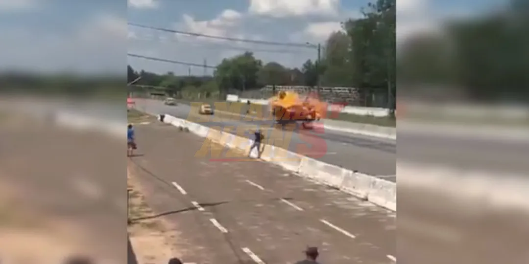 Otro aparatoso choque durante competencia en el ex Aratirí
