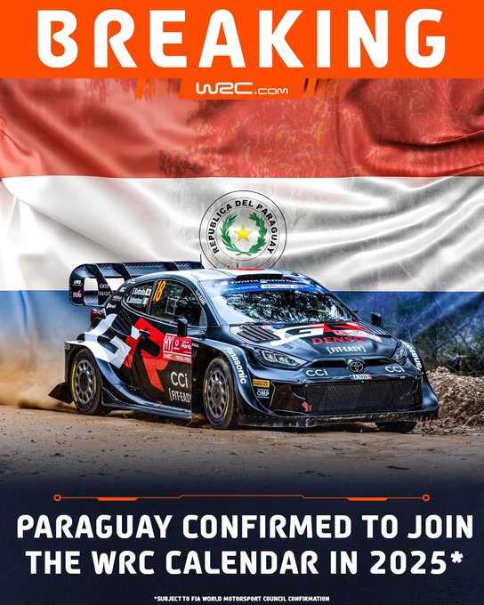 Paraguay será sede del World Rally Championship