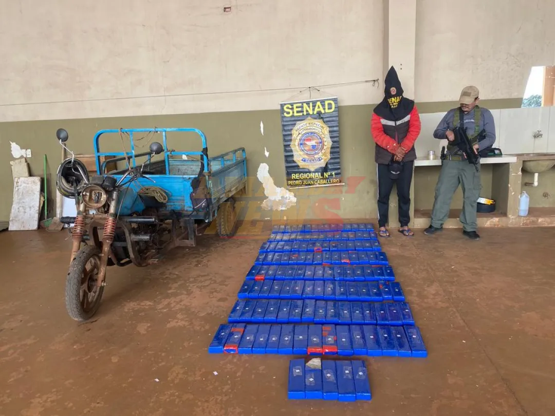 Interceptan motocicleta cargada con marihuana en Pedro Juan Caballero