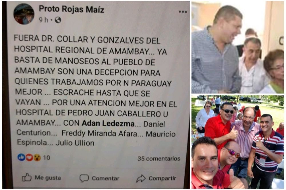 Proto Rojas: Fuera doctor Nelson Collar del Hospital Regional de Amambay