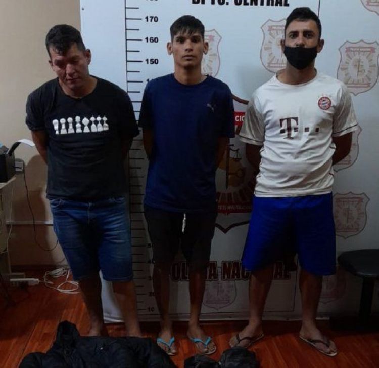Policía Nacional detiene a sospechosos de varios asaltos en el Departamento Central