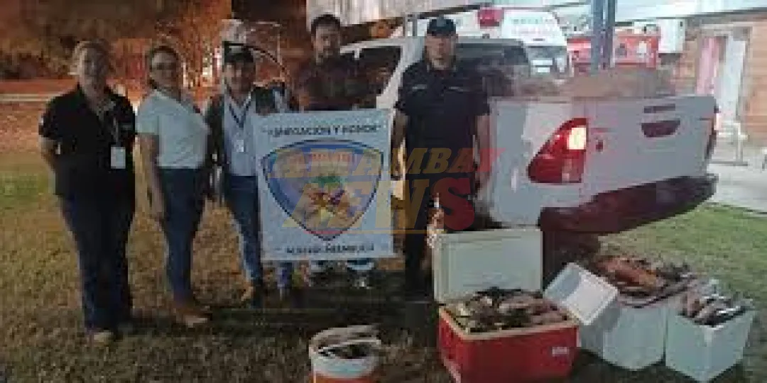 Decomisaron 220 kilos de pescado y redes ilegales en Ñeembucú