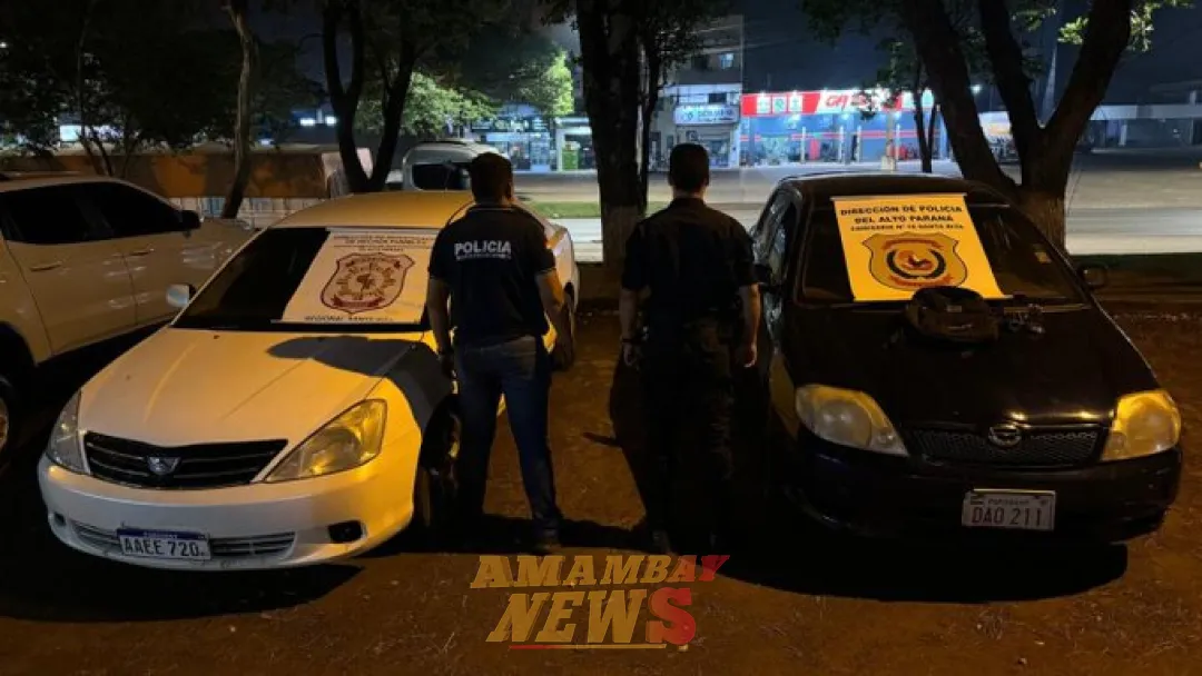 Delincuentes abandonan dos vehículos tras hurto y persecución policial