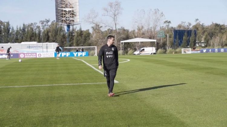 Messi participó en Ezeiza del primer entrenamiento de la selección argentina