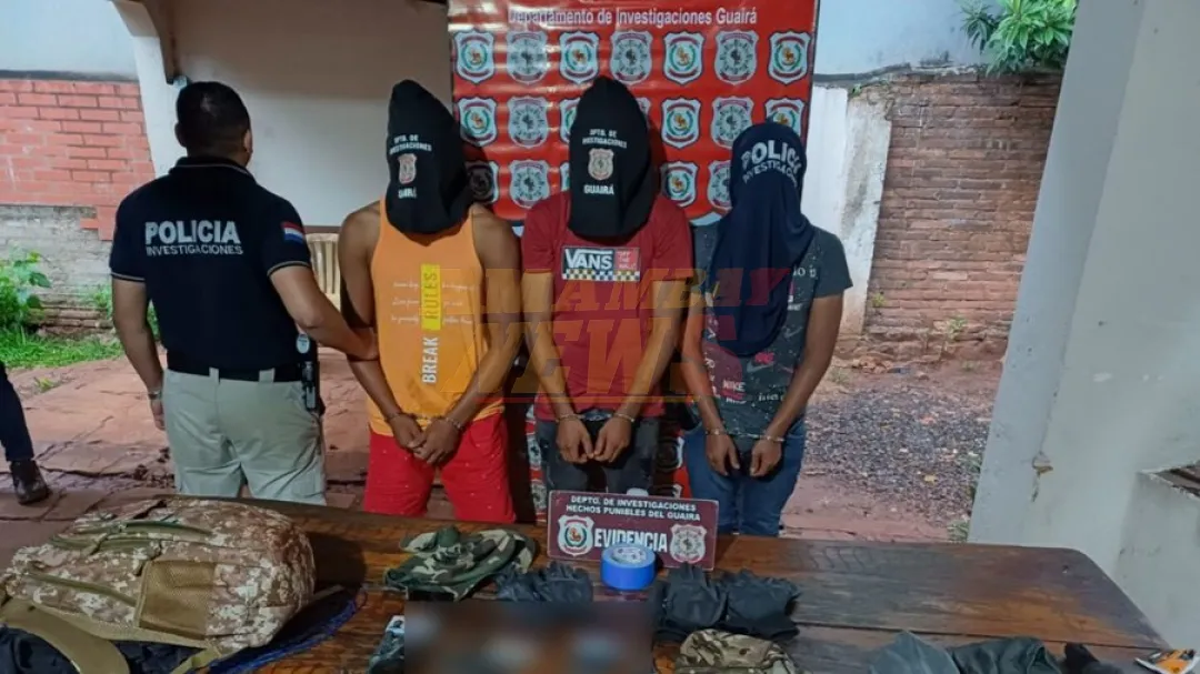 Detienen a trío que se dedicaba a robar mineras de Paso Yobái