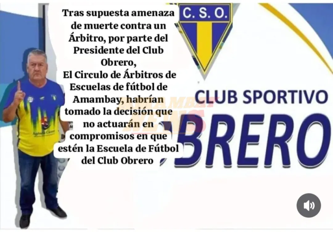 Árbitros se solidarizan con su colega tras amenaza de muerte en Pedro Juan Caballero