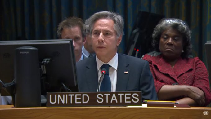 Blinken pide al Consejo de Seguridad de la ONU que impida que Irán abra otros frentes contra Israel