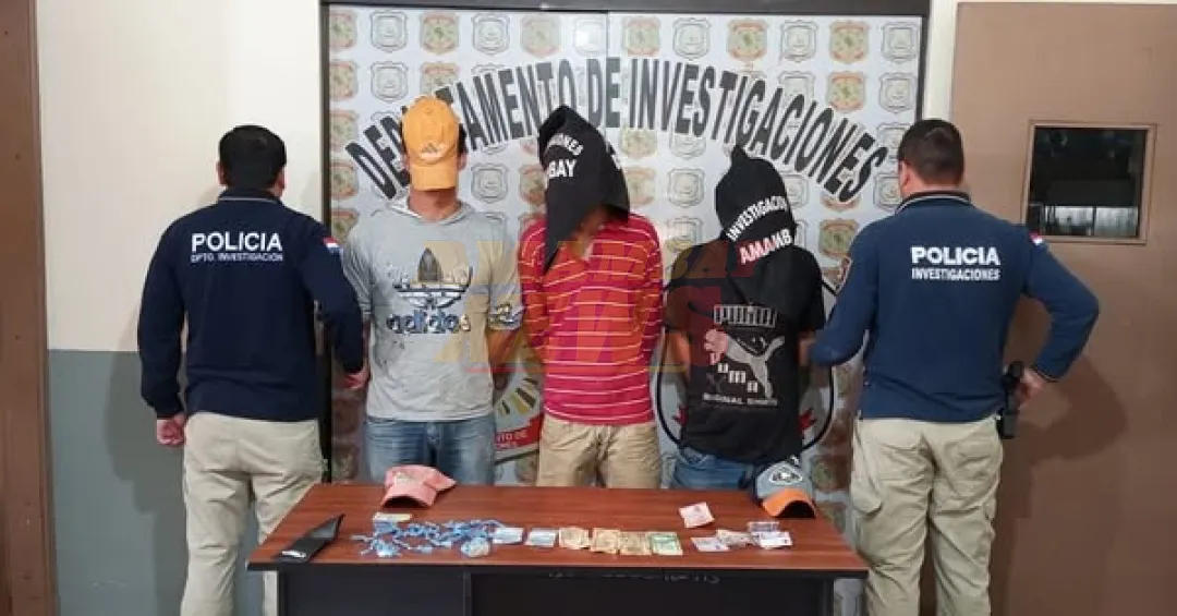 Tres hombres detenidos con cocaína  en Pedro Juan Caballero