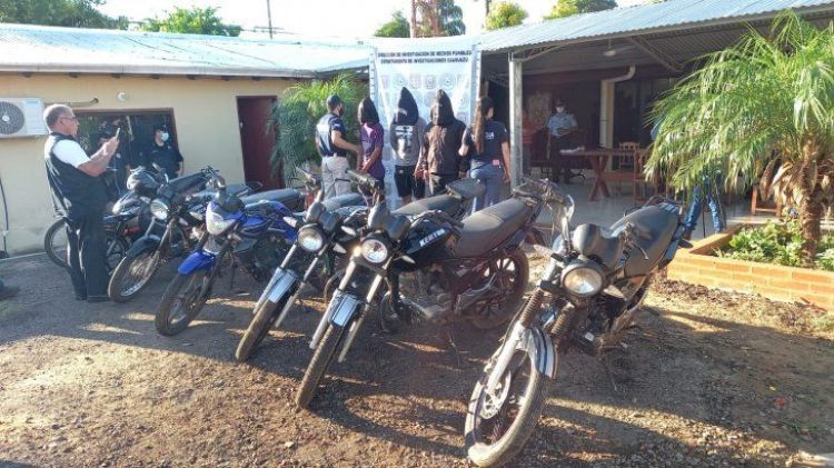 Desbaratan una banda de robamotos en Caaguazú